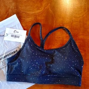 Zyia Black Reflective Mirage Brilliant Bra Size Medium EUC With tag and bag